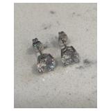 Vintage Diamond Like Solitaire Platinum Tone