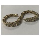 Vintage Quality Earrings w/Diamond Like Gemstones