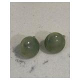 Vintage Jade Gold Tone Earrings