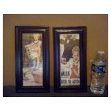 Antique Style Vintage Milk Girl Pictures Framed