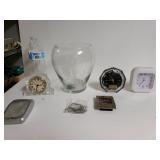 Shannon And Other Desk Clocks, Vase And Small