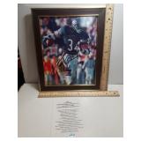 Autographed Print Of Walter Payton W/COA - 8"×10"