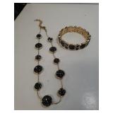 Druzy Stone Necklace & Matching Bracelet