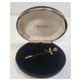 Vintage Monet Stock Pin In Box