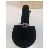 Sterling Silver Swiss Blue Topaz Ring - Size 8 -