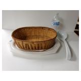 Serving Platter Basket And Ladle