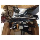 Assorted Kitchen Utensils, Brass Like Baby Shoes,