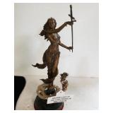 Bronze Lady Of The Lake Franklin Mint