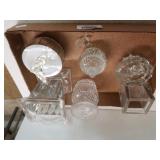 Assorted Glassware ie Music Box, Vases, Music Box