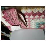 Vintage Quilt Size Queen, Mostly Mauve Colored