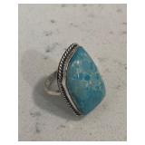 Sterling Dominican Larimar Ring