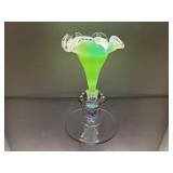 Beautiful Uranium Epergne Pedal in Candlestick