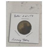 Baker & Walls Cannery Token Sudlersville MD