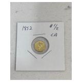 1852 $1/2 CA Gold Token