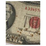 RARE 1953 Red Seal $2 Bill