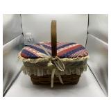 Longaberger Spring Basket With Liner, Wood