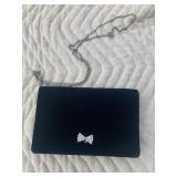 Towanny Black Velvet Party Evening Purse