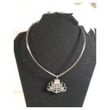 Ladies Sterling Silver Collar Necklace