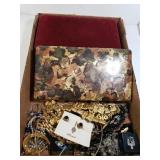Lot Of Costume Jewelry W/hard Jewelry Cases