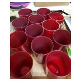 Set Of 12 Red Glasses