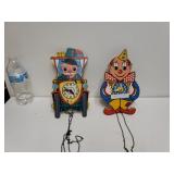 Vintage German Movable Eyes Novelty Clocks