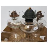 3 Vintage Oil Lamps