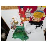 Green Bull Statue,  Assorted Figures & More