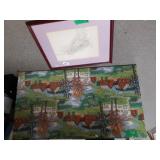 Fabric Art, Cat Sketch