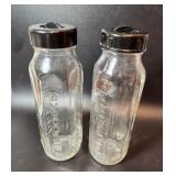 2 vintage Evenflo glass baby bottles