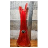 KANAWHA 12" amberina Swung Vase