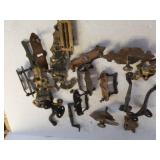 Assorted Brass Like Hinges, Drawer Handles &