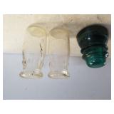 Glass Insulator, Half Pint Glass Dairy Bottles