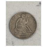 1858 S Seated Liberty Half Dollar Token