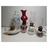 (4) Mini Oil Lamps