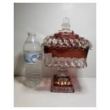 Westmoreland Wedding Box Ruby Glass Candy Dish