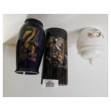 Japanese Inspired Vases, Avon Covered Dish