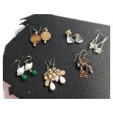 (6) Pair Ladies Art Bead Dangle Earrings