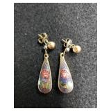 Ladies Cloisonne Dangle Earrings