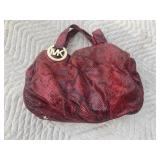 Michael Kors Red Aligator Skin Designer Handbag