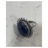 Sterling Blue Lapis Gemstone Ring