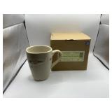 Longaberger Woven Traditions Blue Square Mug New