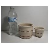 Longaberger Red Woven Traditions Small Crock &