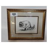 Racoon Print Signed By Artist Rose Doster