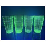 15 Oz Flat Tumbler Block Optic Green Uranium by
