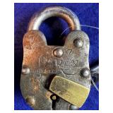 Antique Lock With Two Keys