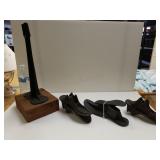 Antique Cast Iron Cobbler Shoe Mold And Tool