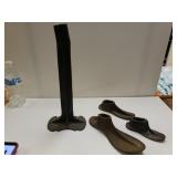 Antique Cast Iron Cobblers Shoe Molds And Tool