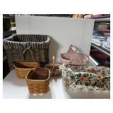 Longaberger And Other Baskets And Insert