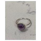 Sterling Amethyst Gemstone Ring