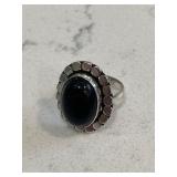 Sterling Black Onyx Gemstone Ring